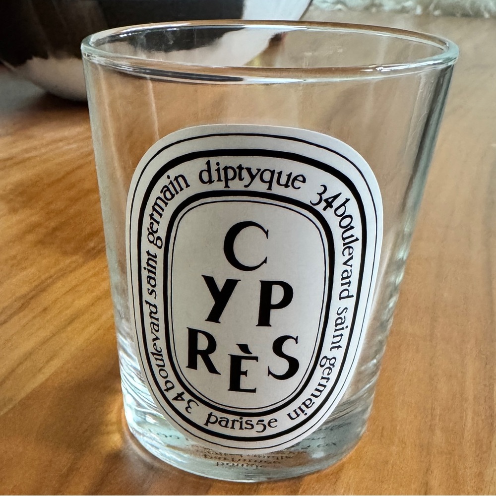 Diptyque EMPTY Cyprès Candle Jar 6.5oz Glass